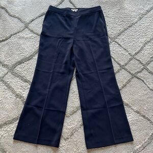 👖 Boden Navy Flattering Flat Front Side Zip Women's Pants Slacks 14 31” length
